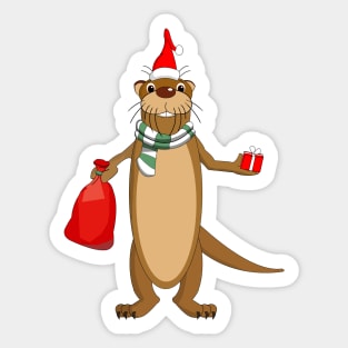 Ottermas - Christmas Otter Sticker